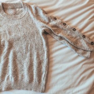 NWOT Francesca’s Button Sleeved Sweater